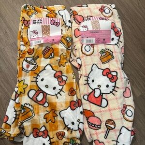 Hello kitty throw blanket bundle of 2